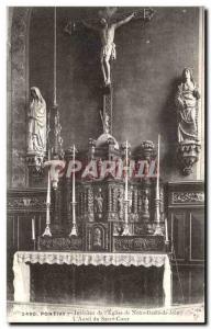 Postcard Old Pontivy Interior of the Church of Our Lady of Joy The Altar of t...