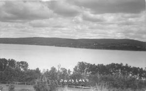 Swan Lake New York~Lake View & Mountain in Distance~c1915 RPPC-Postcard