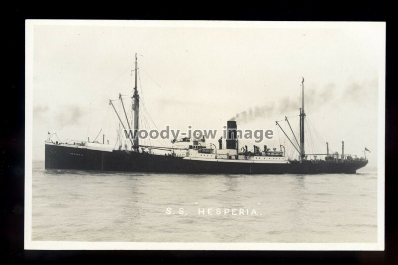 bf1033 - Houston Line Cargo Ship - Hesperia , built 1919 - postcard by B Feilden