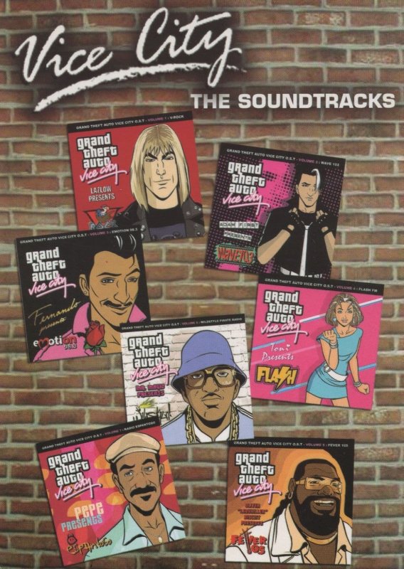 Grand Theft Auto Soundtrack Vice City CD Advertising Postcard