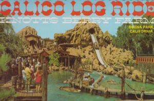 Calico Buena Log Ride Calafornia Theme Thill Amusement Park Postcard