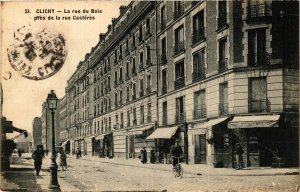 CPA CLICHY La rue du Bois (413360)