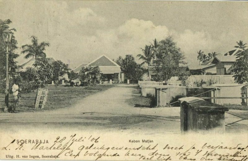 indonesia, JAVA SOERABAIA, Kebon Matjan (1906) Postcard