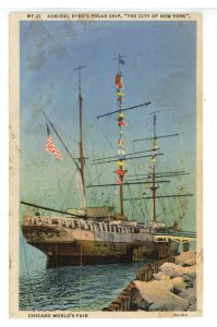 IL - Chicago. 1933-34 World's Fair. Admiral Byrd's Polar Ship  (stains)