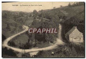 Old Postcard Tauves Le Tournant Du Pont De La Garde