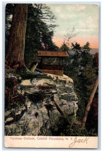 1907 Tyrolese Outlook Cliff Shed Exterior Catskill Mountains New York Postcard 