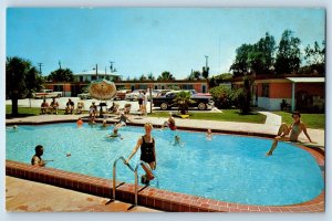 1960 Daytona Beach Florida Postcard Mayfair Motel South Atlantic Avenue Pool