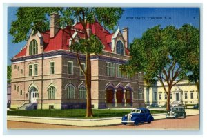 View Of Post Office Building Street View Cars Concord New Hampshire NH Postcard 