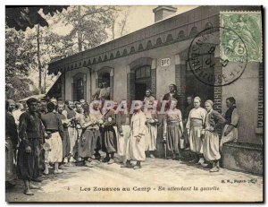 Old Postcard Army Zouaves in camp Meanwhile the bowl