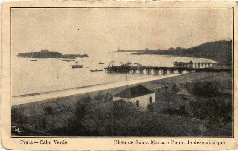 PC CPA CAPE VERDE / PORTUGAL, PRAIA, SANTA MARIA E PONTE, (b21709)