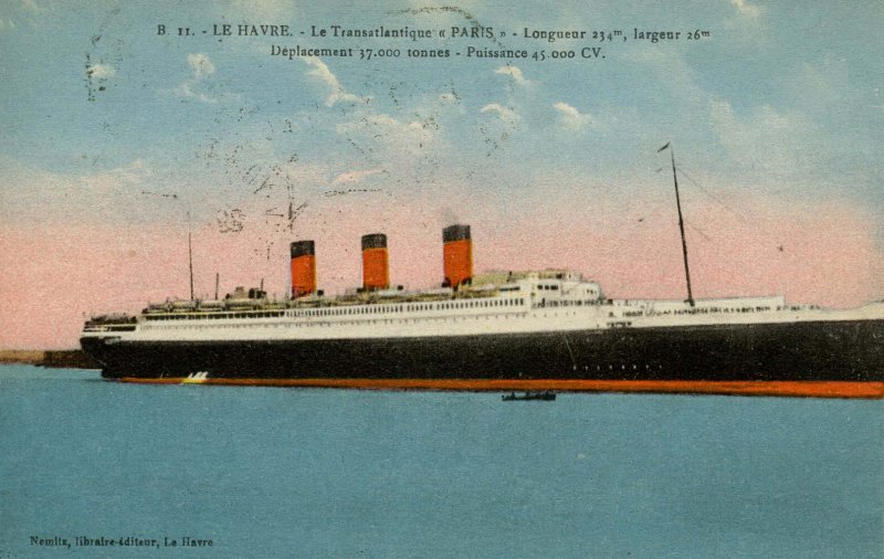 Transatlantique Generale - SS Paris