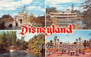 Sleeping Beauty Castle, Mark Twain Steamboat Disneyland, Anaheim, CA, USA 1968 
