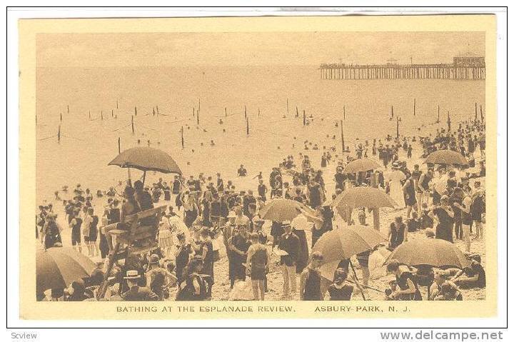 Bathing at the esplanade review, Asbury Park, New Jersey, 10-20s