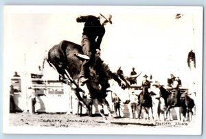 Calgary Canada Postcard RPPC Photo Stampede Rodeo Rosstiss c1910's Antique