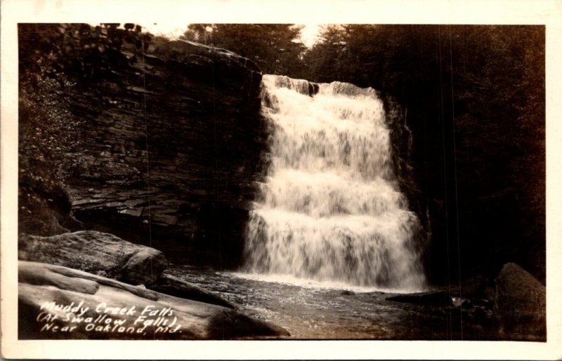 Maryland Cat Swallow Falls Muddy Creek Falls Near Oakland Real Photo