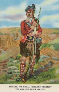 Private Royal Highland Regiment Black Watch Uniform Postcard