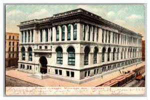 Public Library  Michigan Ave. Chicago ILL Illinois c1907 Postcard