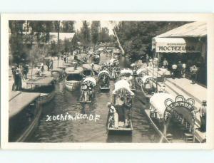 Pre-1950 rppc NICE VIEW Xochimilco In Mexico City Mexico i3685