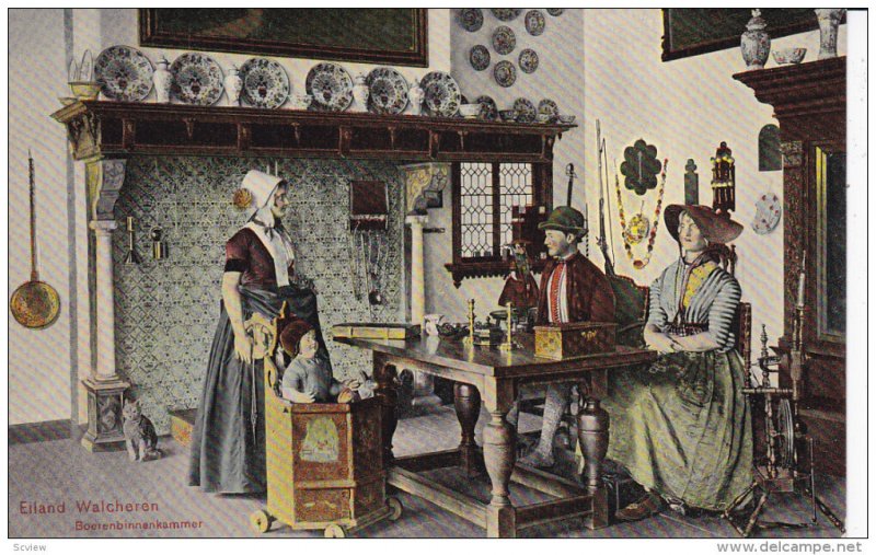 WALCHEREN, Zeeland, Netherlands; Eiland, Family in kitchen, 00-10s