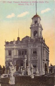 ATLANTIC CITY NEW JERSEY CAPT YOUNG'S RESIDENCE ON MILLION DOLLAR PIER POSTCARD