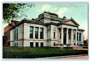 c1910's Public Library Street View Ft. Dodge Iowa IA Unposted Antique Postcard 