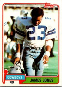 1981 Topps Football Card James Jones Dallas Cowboys sk60202