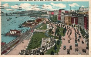 Vintage Postcard 1917 Riverside Drive North from Viaduct NY New York