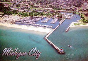 INDIANA: Michigan City Aerial View