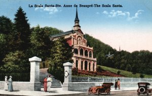 Vintage Postcard La Scala Santa Religious Spot Ste. Anne De Beaupre Canada
