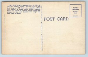 Postcard CT New Haven Yale Bowl Aerial View Football Stadium Sports Complex M04