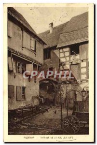 Old Postcard Riquewihr Impasse Rue Jews