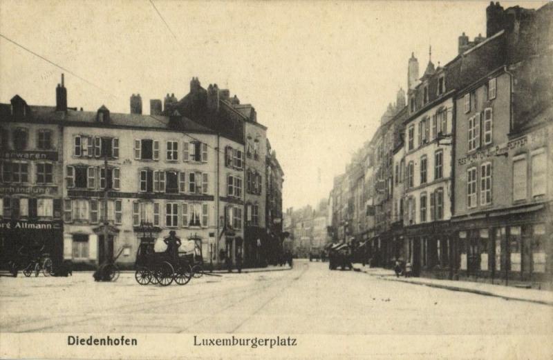 france, THIONVILLE DIEDENHOFEN, Luxemburgerplatz (1921) Postcard