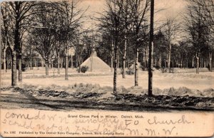 Michigan Detroit Grand Circus Park In Winter 1906