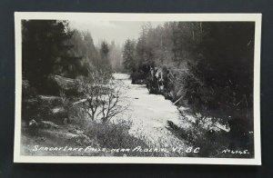 Mint British Columbia Victoria Sproat Lake Falls Alberni Real Photo Postcard