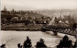 Princeton BC Similkameen River Bridge Town British Columbia RPPC Postcard E82
