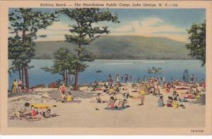 New York Lake George Bathing Beach The Hearthstone Public Camp Curteich