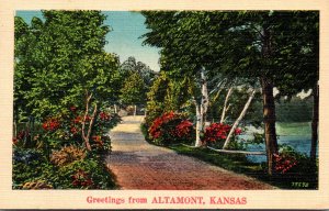 Kansas Greetings From Altamont 1940