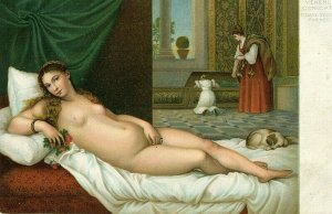 Postcard Antique Risque, Nude Picture of Venere Coricata           Q7