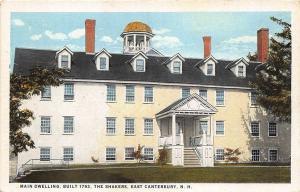 East Canterbury NH Main Dwelling Built 1793 Shakers Postcard