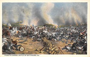 Pickett's charge, battle of Gettysburg Gettysburg, PA, USA Civil War Unused 