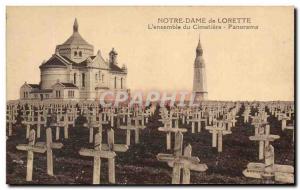 Old Postcard Notre Dame de Lorette L & # 39ensemble Panorama Du Cimetiere