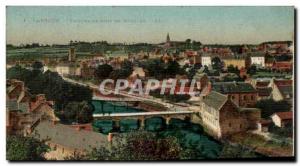 Old Postcard From Lannion Panomama taken Buzalzo