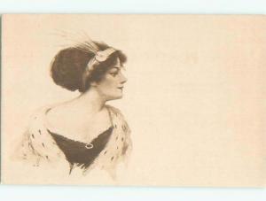 Divided-Back PRETTY WOMAN Risque Interest Postcard AA7956