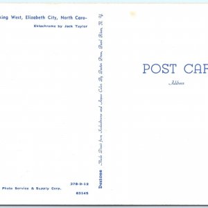 c1950s Elizabeth City, NC Downtown Main St Jack Taylor Chrome Cars Postcard A126