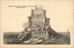 Postcard Abbey of Mont St Michel in Feudal Fortress Time