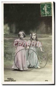 Old Postcard Hoop Children