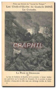 Old Postcard The heads & # 39oeuvre Gustave Dore's The Crusades Taking Jerusalem