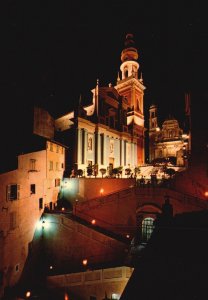 Vintage Postcard La Cote D'Azur Inoubliable L'Eglise St. Michael Menton France