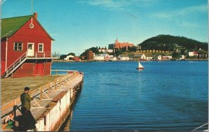 Canada Gaspe P.Q. Gaspé Harbour from Davis's Wharf Chrome Postcard 03.60