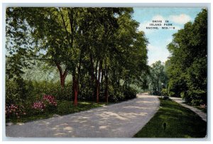 View Of Drive In Island Park Racine Wisconsin WI Vintage Unposted Postcard